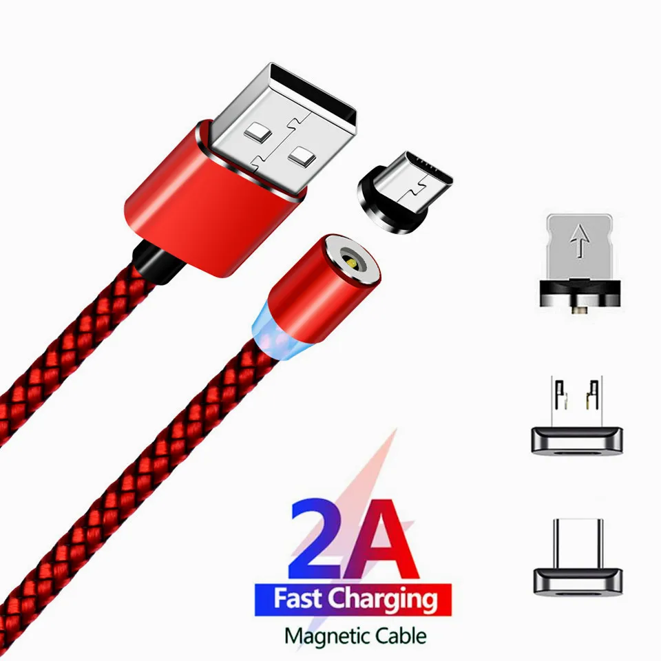 

Magnetic Micro USB Cable For iPhone Magnet USB Type C Charging Phone Cable 3A Mobile Quick Charger Cord Android Fast Data Cables