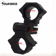 2 способа использования диаметр 25,4 мм/30 мм двойное кольцо Крепление регулируемая высота Windage для прицел/фонарь/прицел охота