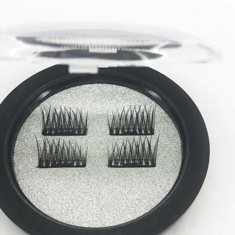 Магнитная накладные ресницы 4 шт. ручной работы lashes natural давно 3D зауженные один магнит накладные ресницы 1 комплект = 2 пары