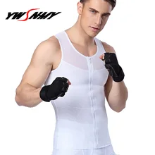 Сексуальный мужской черный тонкий подтяжки рубашки Корректирующее белье Талия рубашка с поясом серфинг футболка тело похудение животик Формирователь живота жилет нижнее белье