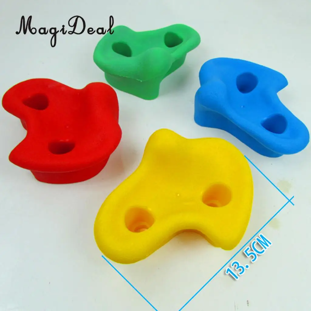 MagiDeal 10Pcs/Pack Rock Climbing Wall Stones Hand Feet Holds Grip Kit for School Camping Travel Kids Summer Outdoor Sport Toy