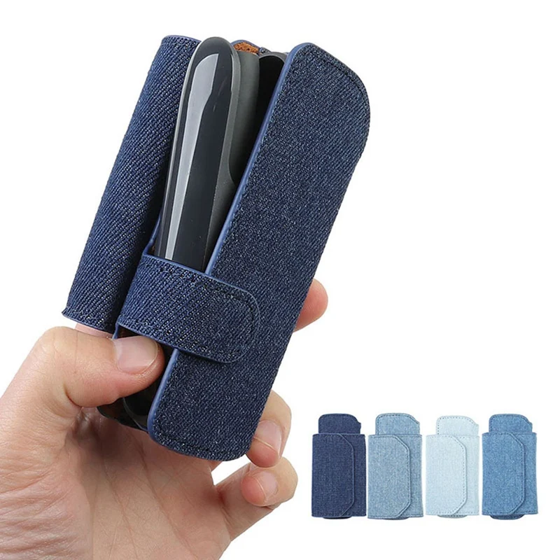 

Denim Leather Case Storage Bag Portable Detachable Cover Full Protective Cases For IQOS 3.0