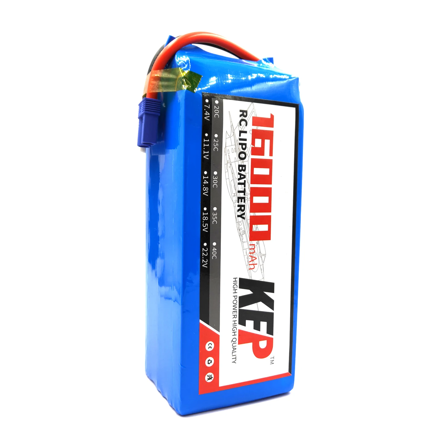 Mah de Alta 25c para rc Potência Lipo Bateria 2 s 3 4s 5s 7.4 v 11.1 14.8 18.5 Helicóptero Carro Barco Eppo Máquina 16000 rc 6 Cheap Peças e Acessórios