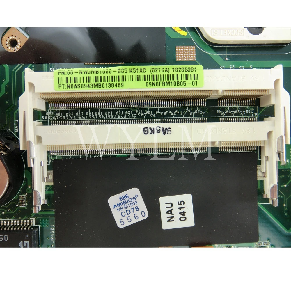 Buy  K51AC mainboard REV2.1/2.3 For ASUS K51AC K51AB K51AC K70AC X7AC X7AE K70AE K51AE Laptop motherboar