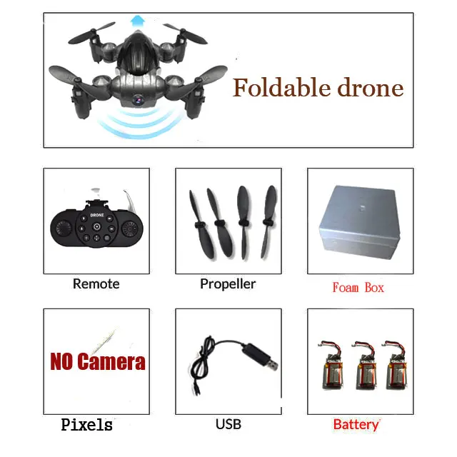 XY6100 мини-Дрон с/без HD камерой RTF WiFi FPV складной Радиоуправляемый Дрон с высоким режимом удержания Радиоуправляемый квадрокоптер Безголовый режим с часами - Цвет: F No Camera 3