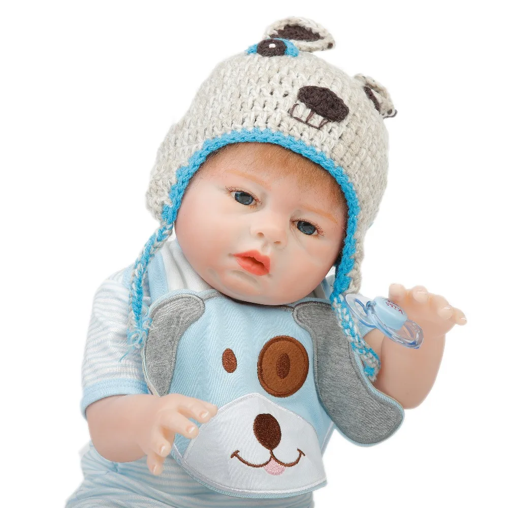 SanyDoll 20 дюймов 50 см силиконовые куклы для новорожденных Реалистичная кукла синее