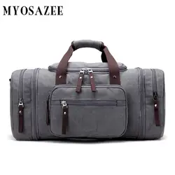 MYOSAZEE бренд большой ёмкость холст для мужчин дорожные сумки выходные носить Досуг водонепроницаемая сумка-почтальон женщин Дорожная сумка