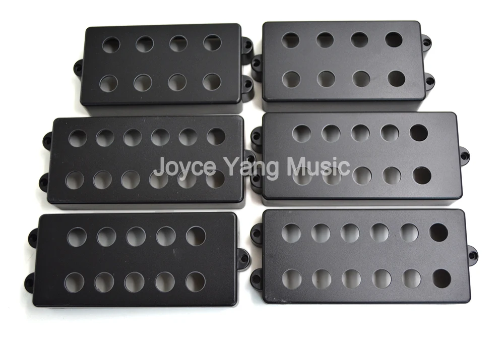 Niko 1 Set Di 2 Pz Basso Elettrico Humbucker Pickup Coperture 8/10/12 Fori Nero Opaco Per Bass Guitar