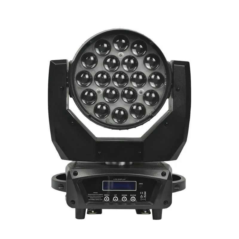 

LED Zoom Moving Head Light RGBW Wash Effcect for Dj Light Disco Hotel Show Wedding KTV Bar LED Par Light Laser Light 19X15W