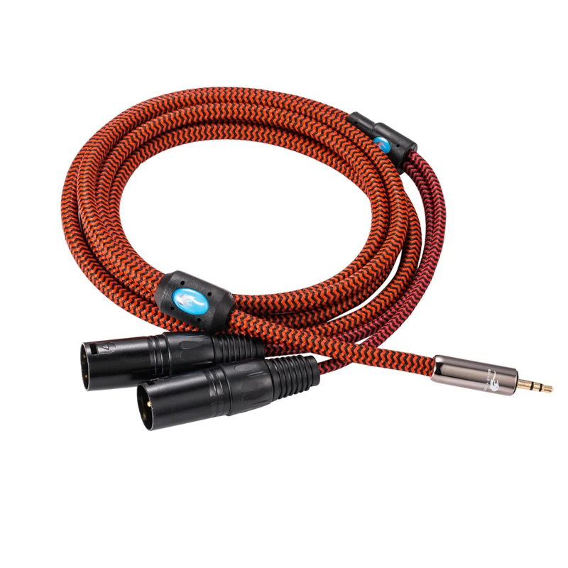  Hifi Audio Cable Mini Jack 3.5mm to 2 XLR 3 Pin PC Headphone Amplifier MP3 Mixing Console Dual XLR 