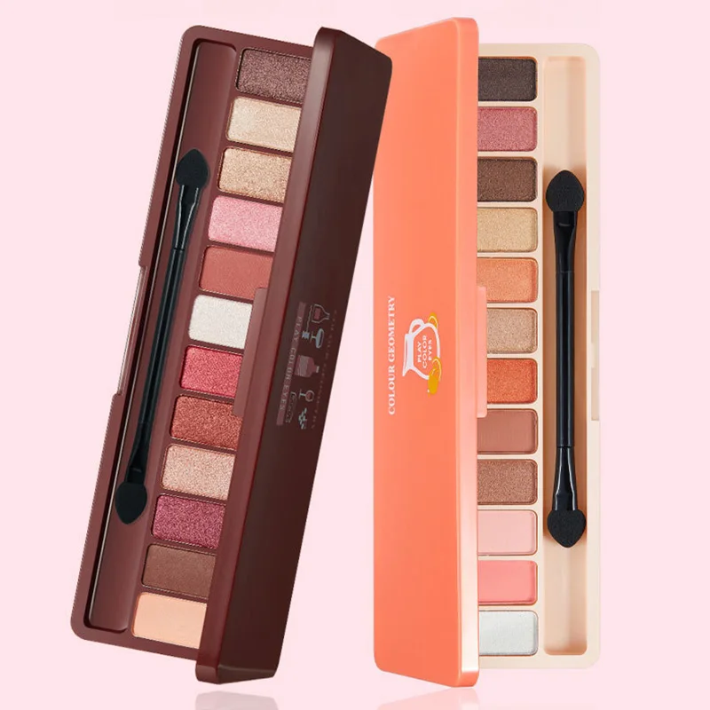 Палитра теней для век 12 видов цветов длительного действия водонепроницаемый