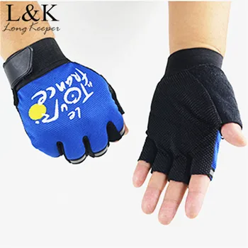 

Men Women's Sports Anti-Slip Half Fingers Gloves Gym Fitness Body Building Exercise Training Workout Gloves guantes ciclismo