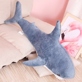 

60cm Plush Shark Toys Soft Stuffed Animal Russia Shark Plush Baby Sleeping Pillow Simulation Animals Toy for Kids Birthday Gift