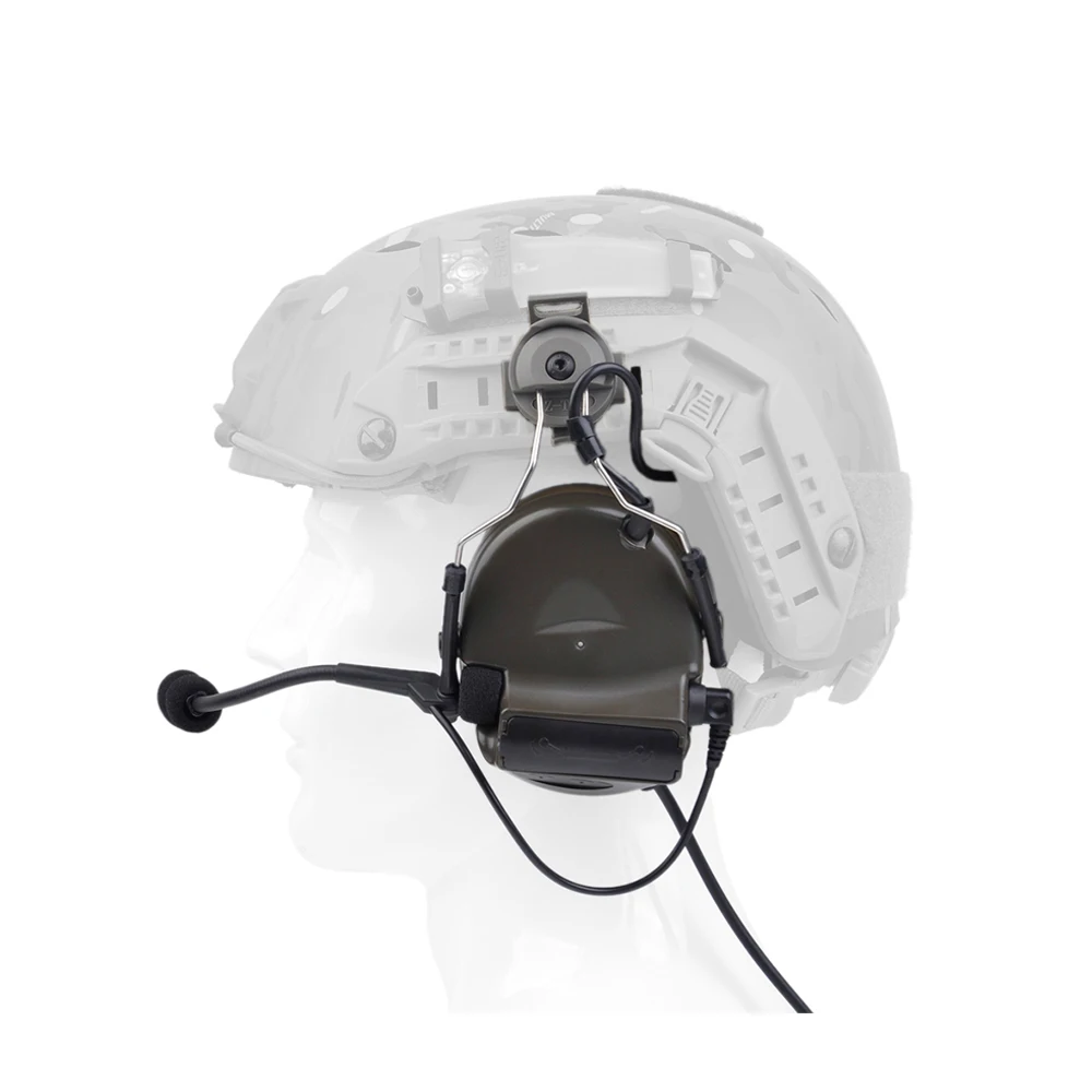 Z-Tactical Softair Peltor Comtac ii Headset With Helmet Rail Adapter Set Aviation tactical Headphones For Shooting Z031 | Спорт и