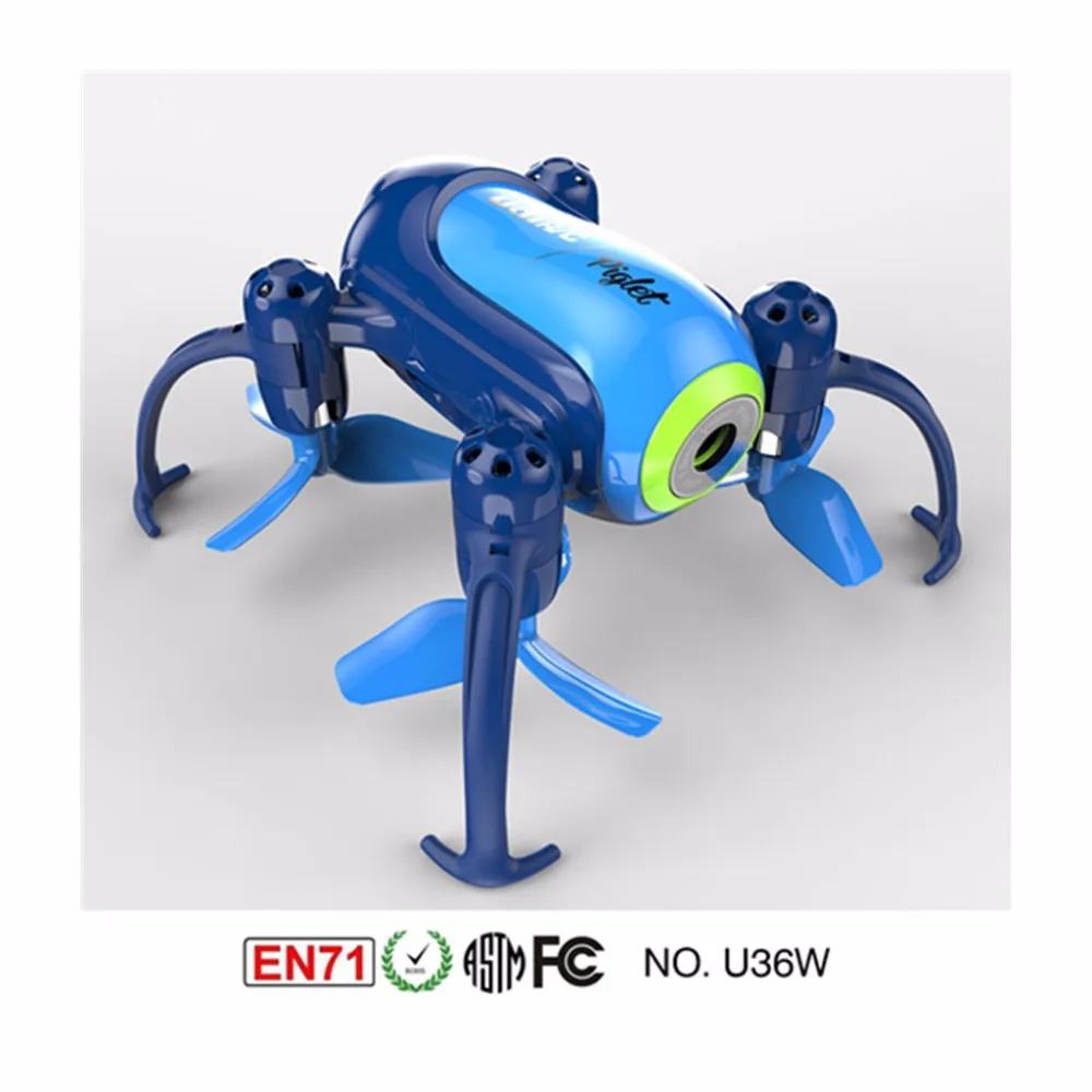 U36W синий летательный аппарат 2 4 ГГц WIFI и FPV мини Дрон с камерой|Радиоуправляемые