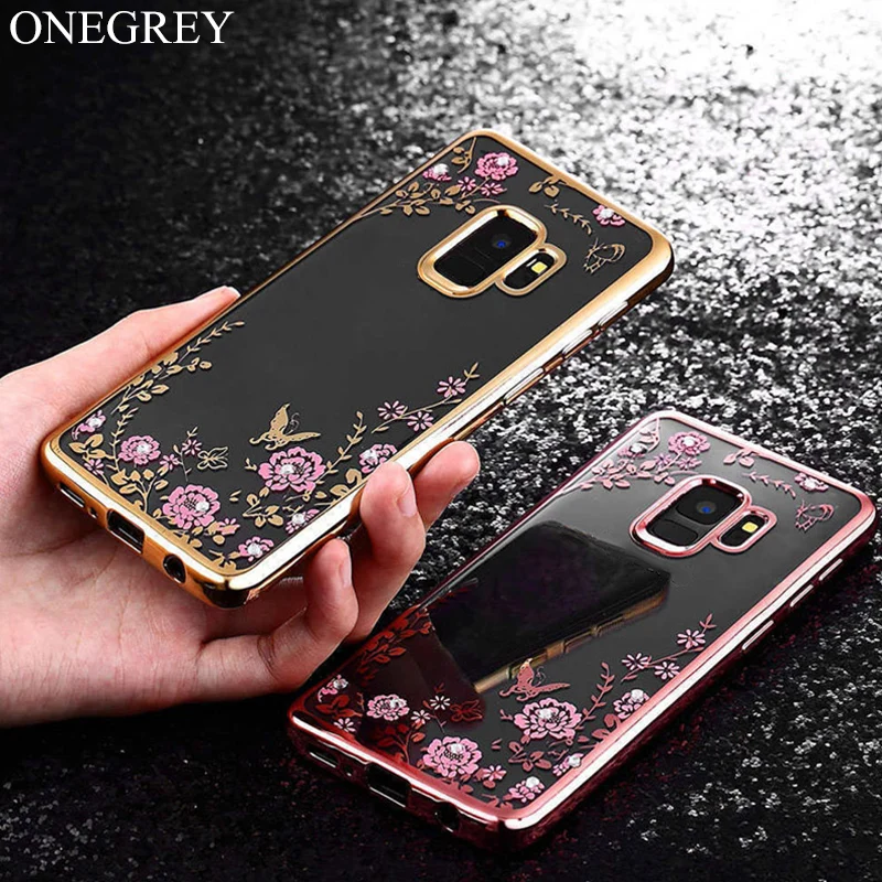 

TPU Flower Case For Samsung Galaxy S10 S9 S8 plus S7 S6 Edge S5 Note 8 9 Note8 Note9 Cover Soft Back S10E S10plus M10 M20 Coque