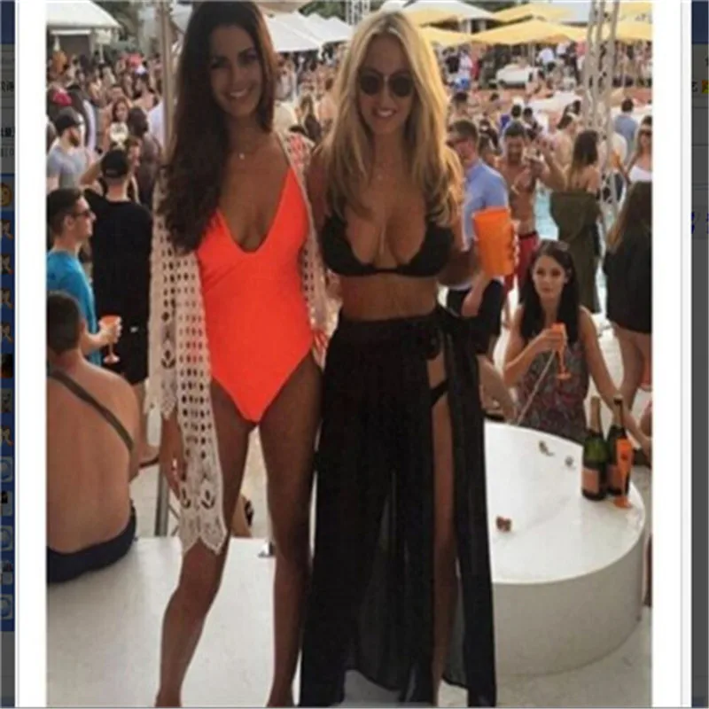 Sexy Beach Skirts Women Beach Dress Sarong Bikini 2024 Beach Cover Up Wrap Skirts Lady Towel Open-Back Swimwear Cover Ups 4
