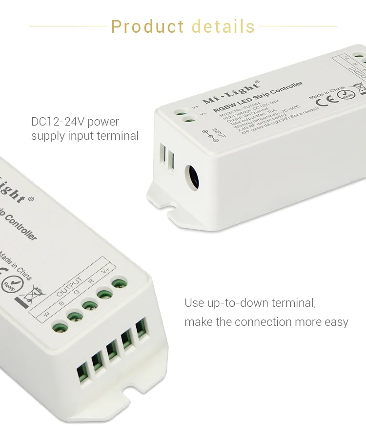 DC12 ~ 24V Mi светильник RGBW Светодиодная лента управления ler Max Putout 15A 2 4G приложение для