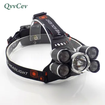 

5 led headlight headlamp lampe frontal frontale head flashlight forehead camping super bright head light torch powerful