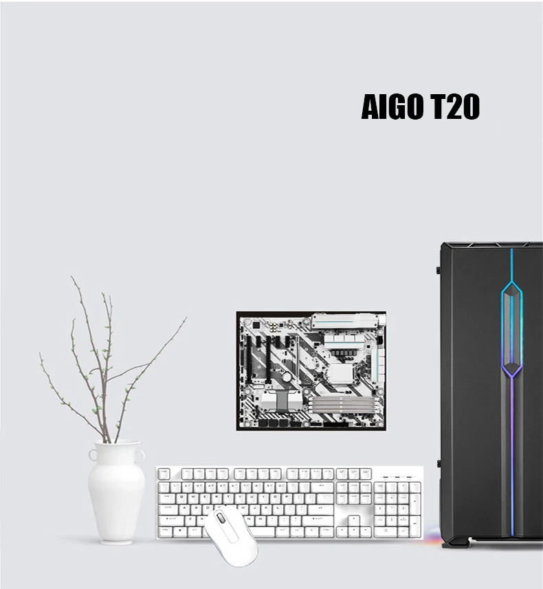 Aigo чехол для настольного компьютера ATX Pc чехол для компьютера USB3.0 HD аудио чехол для компьютера s 360 мм Pc шасси Gabinete Computador