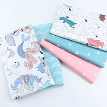 Животные мультфильм Свинья Хлопок Ткань для DIY стеганное лоскутное шитье подушки детские постельные принадлежности материал украшения 50x50 см/160x50 см