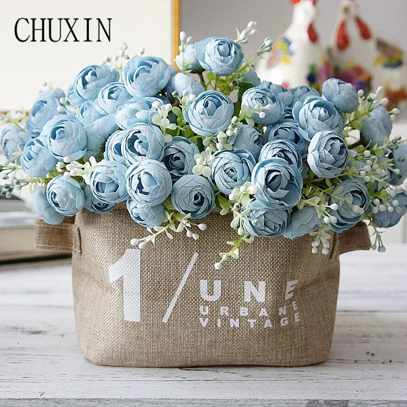 Искусственные 15 головок персидский чай Роза сделай сам украшение для дома