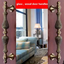 295mm vintage big gate /door handles bronze glass door handles antique brass wood door pulls Europe style door handles fittings