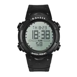 Zerotime # P501 2019 новые наручные часы Водонепроницаемый Для мужчин мальчиков ЖК-дисплей цифровой секундомер Дата Резиновые Спортивные наручные