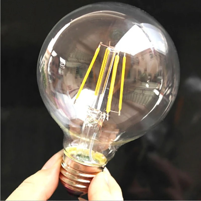 New Edison LED Bulb E27 B22 Screw Filament Lamp Pendant Light Round Cafe Ampoule Home Lighting Bulbs 360 Degree | Освещение