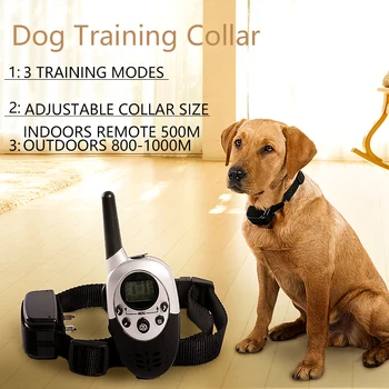 

Pet Dog Training Collar Rechargeable 500M Remote Control Rainproof Professional Sound Vibration Shock 8 Levels Pet Training Tool