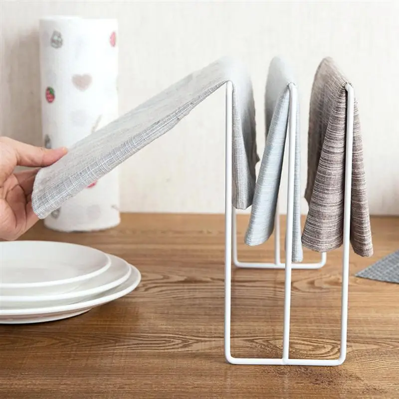 

Towel Rack Paint Coated Dishcloth Holder Stand Kitchen Cleaning Cloth Organizer