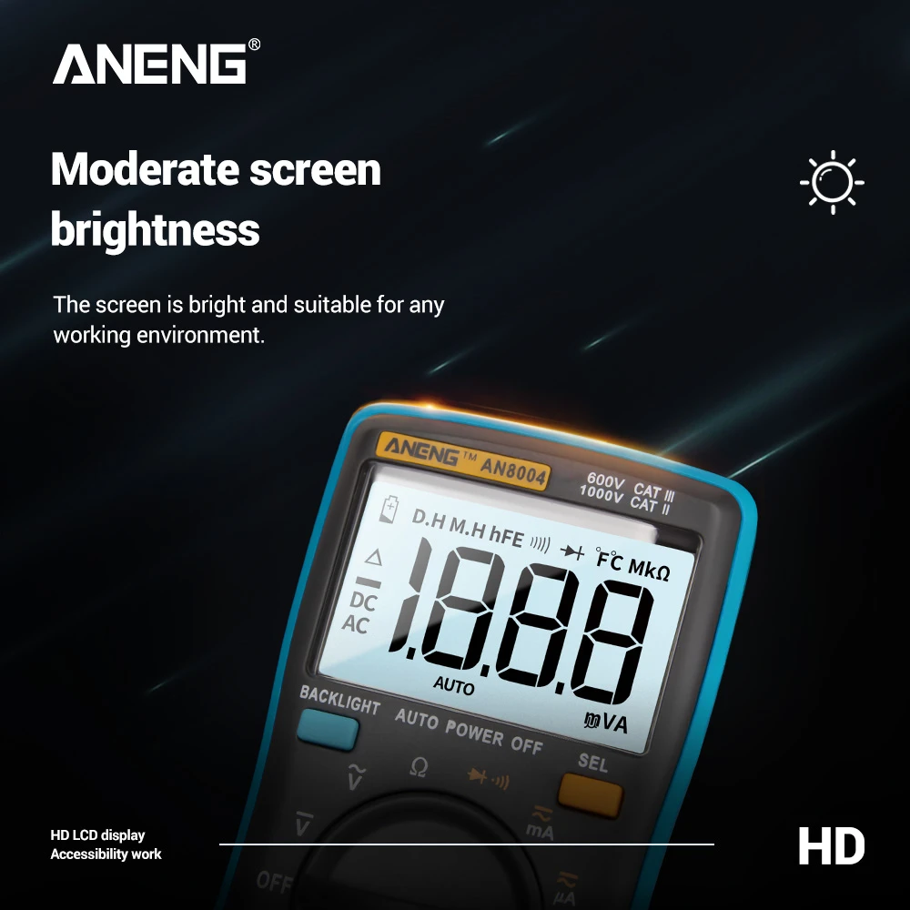 ANENG AN8004 LCD digital multimeter profesional capacitor tester esr meter richmeters inductance meter tester be true