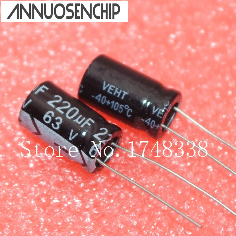

20 pcs 63 v 220 uf 220 uf 63 v original 63V 220UF Electrolytic CAP