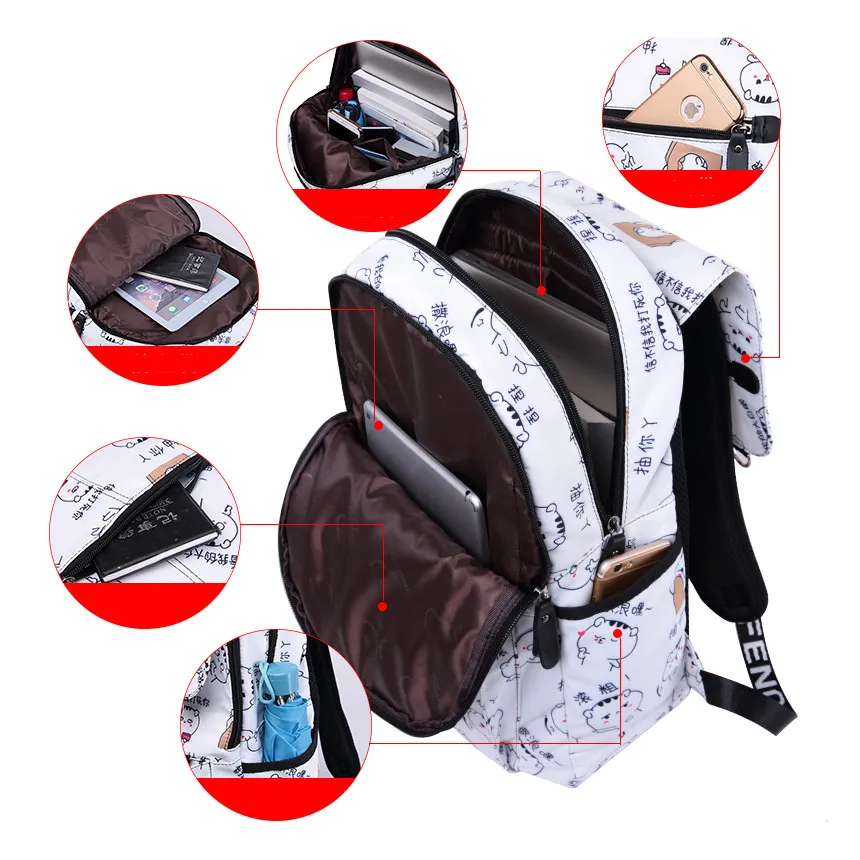 Mochila escolar a la moda bolsas escolares con carga USB para niñas Mochila escolar Mochila para niños Mochila escolar Mochila escolar a la moda bolsas escolares con carga USB para niñas Mochila escolar Mochila para niños Mochila escolar