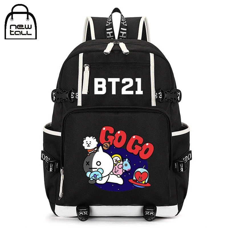 KPOP Bangtan Boys BTS Backpack Van Chimmy SUGA JIMIN Bookbag Shoulder