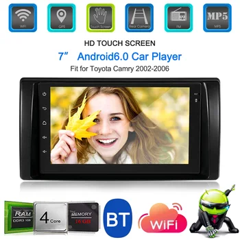 

KKMOON 7'' Smart Android 6.0 BT WIFI AM/FM 2 Din Car Stereo Radio Player GPS Navigation for Toyota Camry 2002-2006