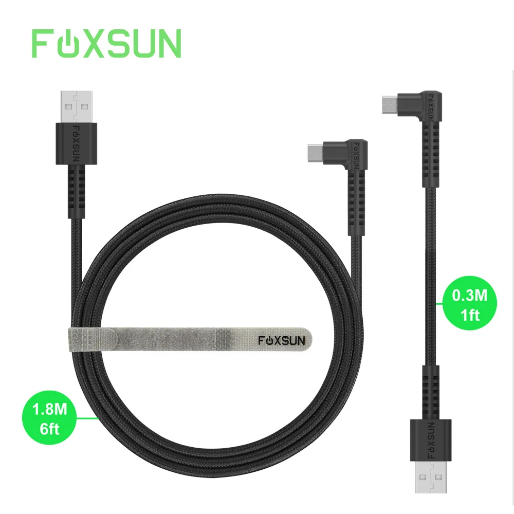 المصغّر usb كابل زاوية الحق ، 90 درجة الوجهين سريع وصلة شحن لأجهزة سامسونج غالاكسي S7/S6 حافة ملاحظة 5 موتو G5 زائد هواوي