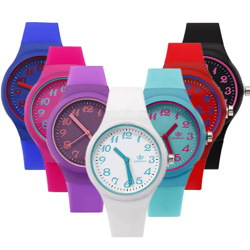 RINNADY Brand Watches Women Fashion Candy Silicone Wrist Watch Women Watches Ladies Watch Clock Bayan Kol