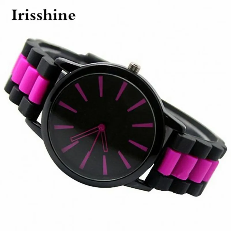 Irisshine i02 Couple Unisex  watch Fashion Women Men Silicone Analog Quartz Wrist Watch love gift wholesale free shipping