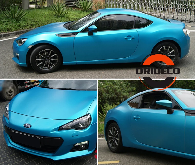 aluminum blue matte metallic vinyl wraps 4