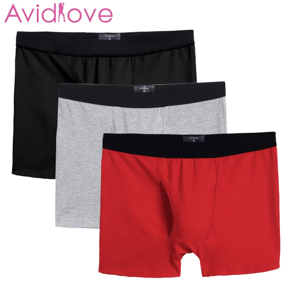 Avidlove Cotton Stretch Underpants Mens Boxer Underwear Double Crotch
