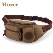 Muzee, Мужская холщовая поясная сумка, кошелек, сумка на пояс для денег, телефона, сумка для мужчин, нагрудная сумка через плечо, мужские Фанни-пакеты, сумки для мужчин