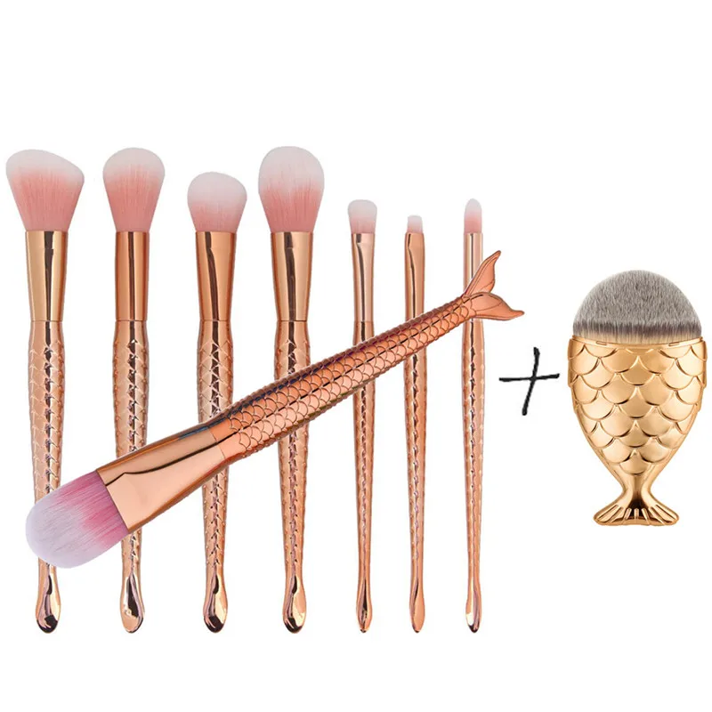 

A# 9PCS Kabuki Make up Brushes Set Makeup Foundation Powder Blusher Face Brush 2017 top sell