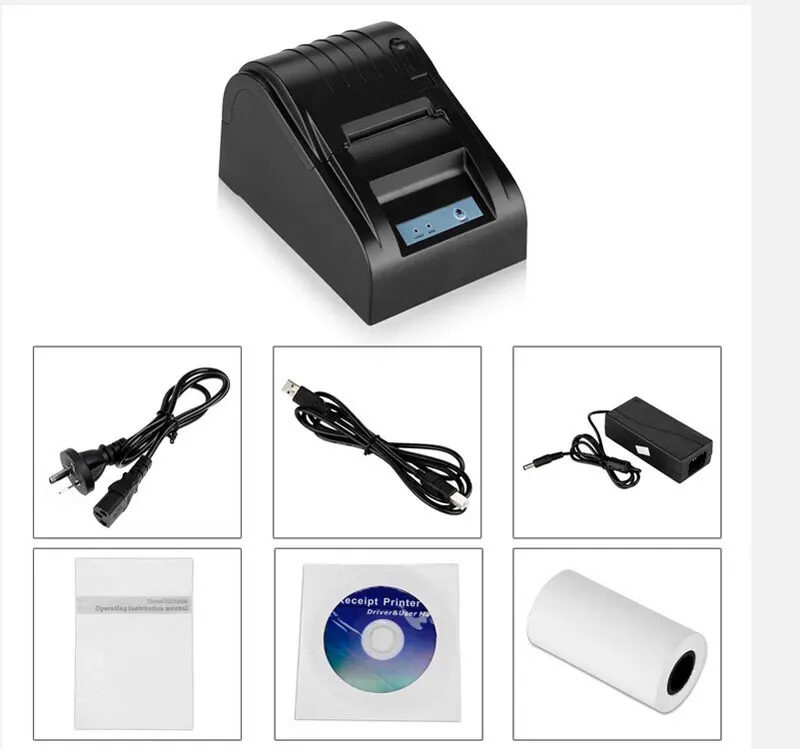 Zjiang POS 5890T термопринтер Mini 58 мм 2 дюйма USB чековый принтер для ресторана и