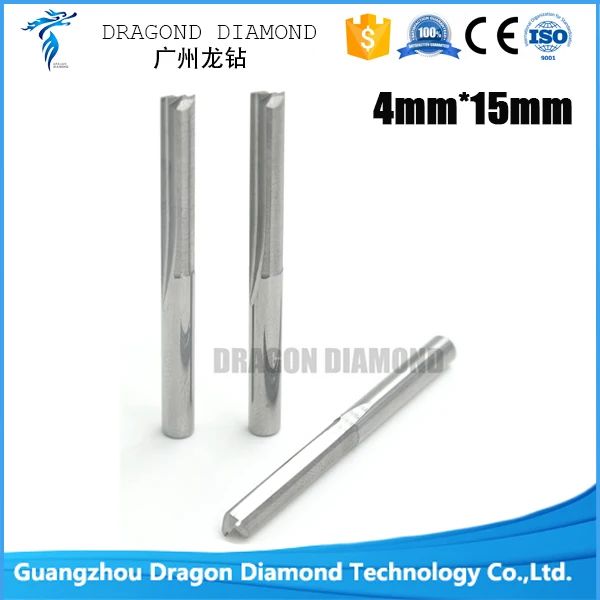 

10pcs 4*15mm Double Straight Flute Slot Cutter, CNC Wood Milling Cutting Tools, End Mill on Woodworking Machine