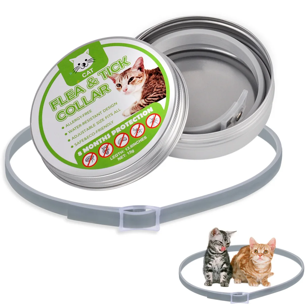Cat Collar Tick Flea Anti Insect Mosquitoes Waterproof Adjustable 8 Months Protection E2S Cat Collar Tick Flea Anti Insect Mosquitoes Waterproof Adjustable 8 Months Protection E2S