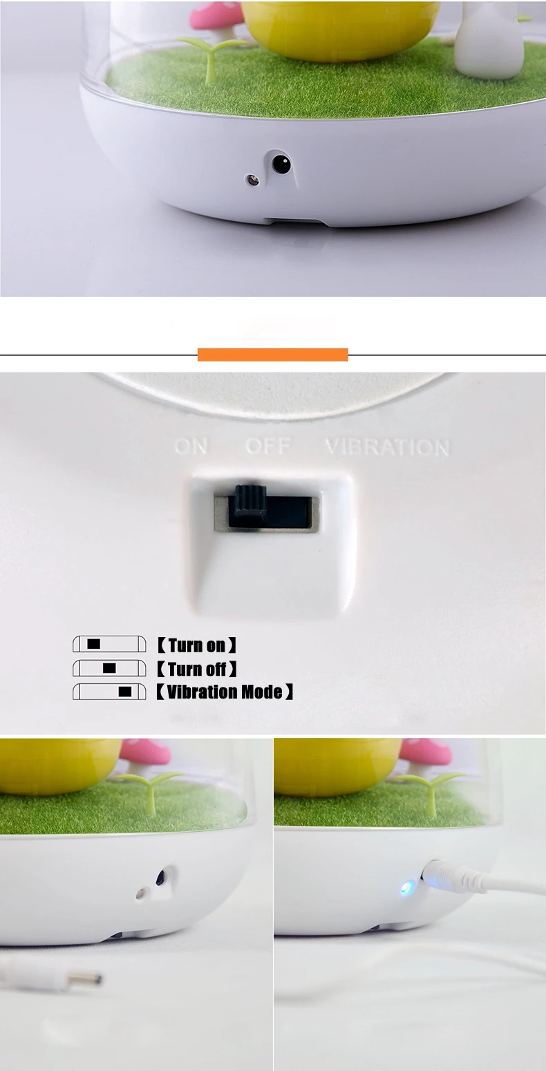 Sensor de Vibração Sensível ao Toque Totoro do Quarto do Bebê Lâmpada de Mesa Birdcage Night Light Nightlight Usb Portátil Recarregável Noite Led 21 Luzes noturnas