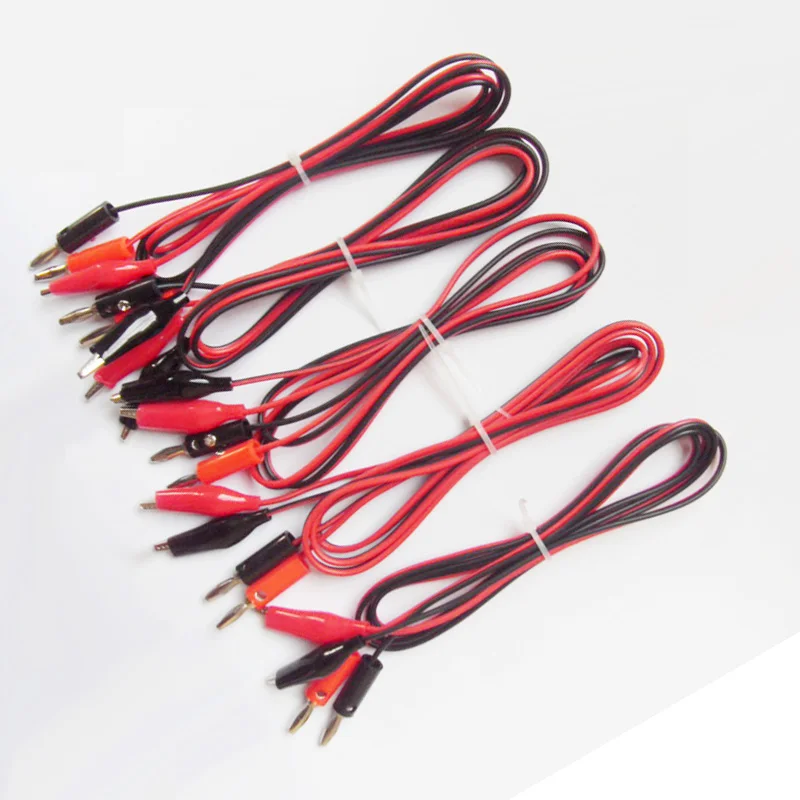 

10pcs 4mm Banana Plug to Alligator Clips Test Lead Cable Wire Power Test Line