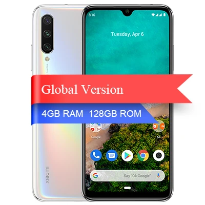 Global Version Xiaomi Mi A3 4GB 128GB Smartphone CC 9e Snapdragon 665 Octa Core 6.088" AMOLED Screen 48MP+ 32MP Camera 4030mAh - Цвет: white 4GB 128GB