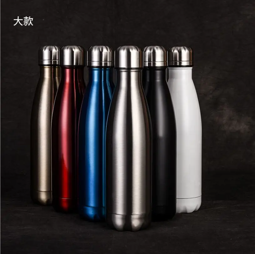 

500ML Stainless Steel Travel Mug Water Bottle New Fashion Candy Color 304 Stainless Steel Thermos For Outdoor Sports Insulation